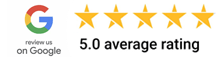 Google 5.0 Average Rating